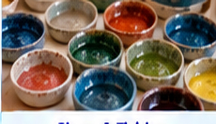 Colorful ceramic glazes